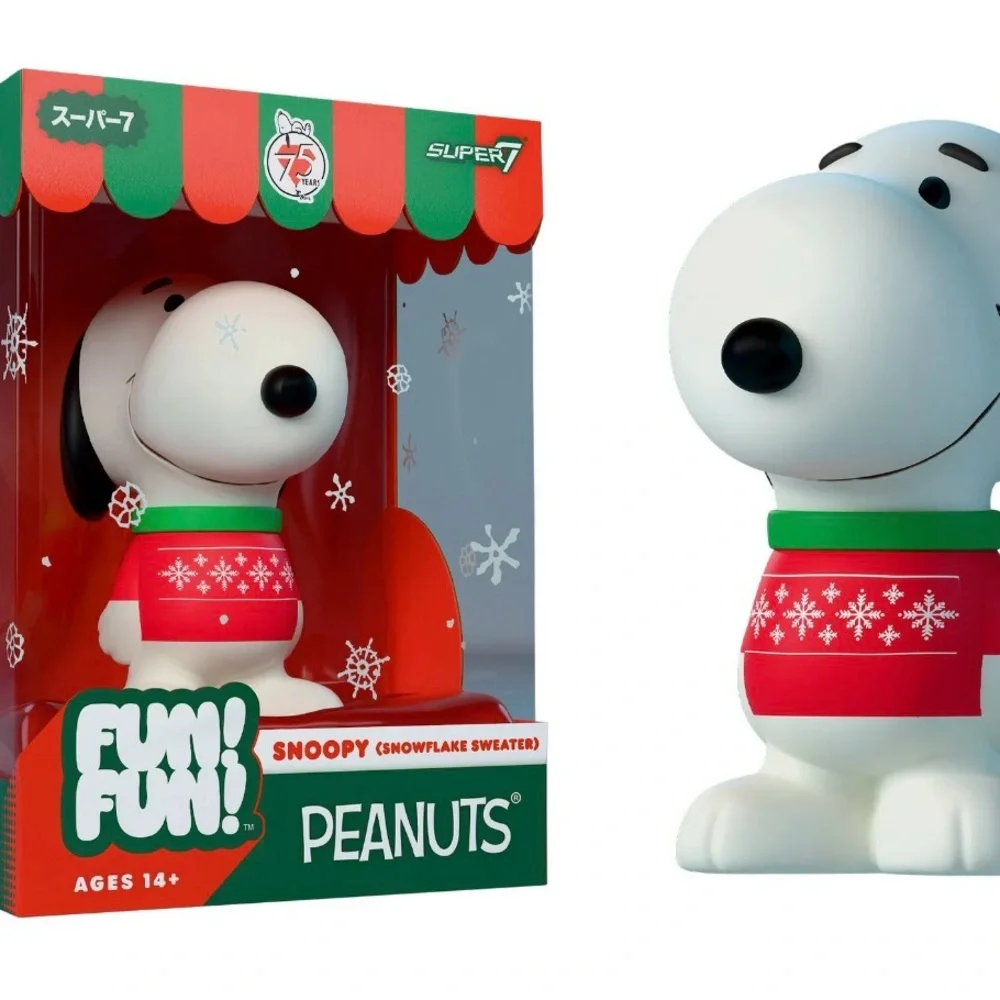 Peanuts Fun Fun Snoopy Snowflake in Festive Red and White Sweater (one pack)